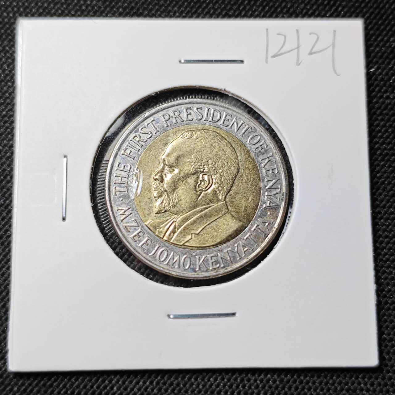 KK钱币收藏小铺  第412期 2月预留时间 周末发货 2003肯尼亚20先令 