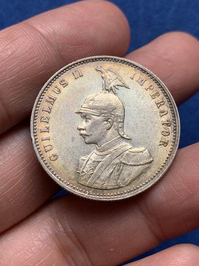 《竞宝斋》第476场 周日，周一 2场连拍 （全场包邮）欢迎送拍 - 德属东非1911年1卢比银币 转光人像清晰好品