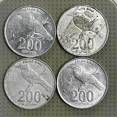 2026年第40场各国散币拍卖（总第190场） - 印度尼西亚2003年200卢比4枚