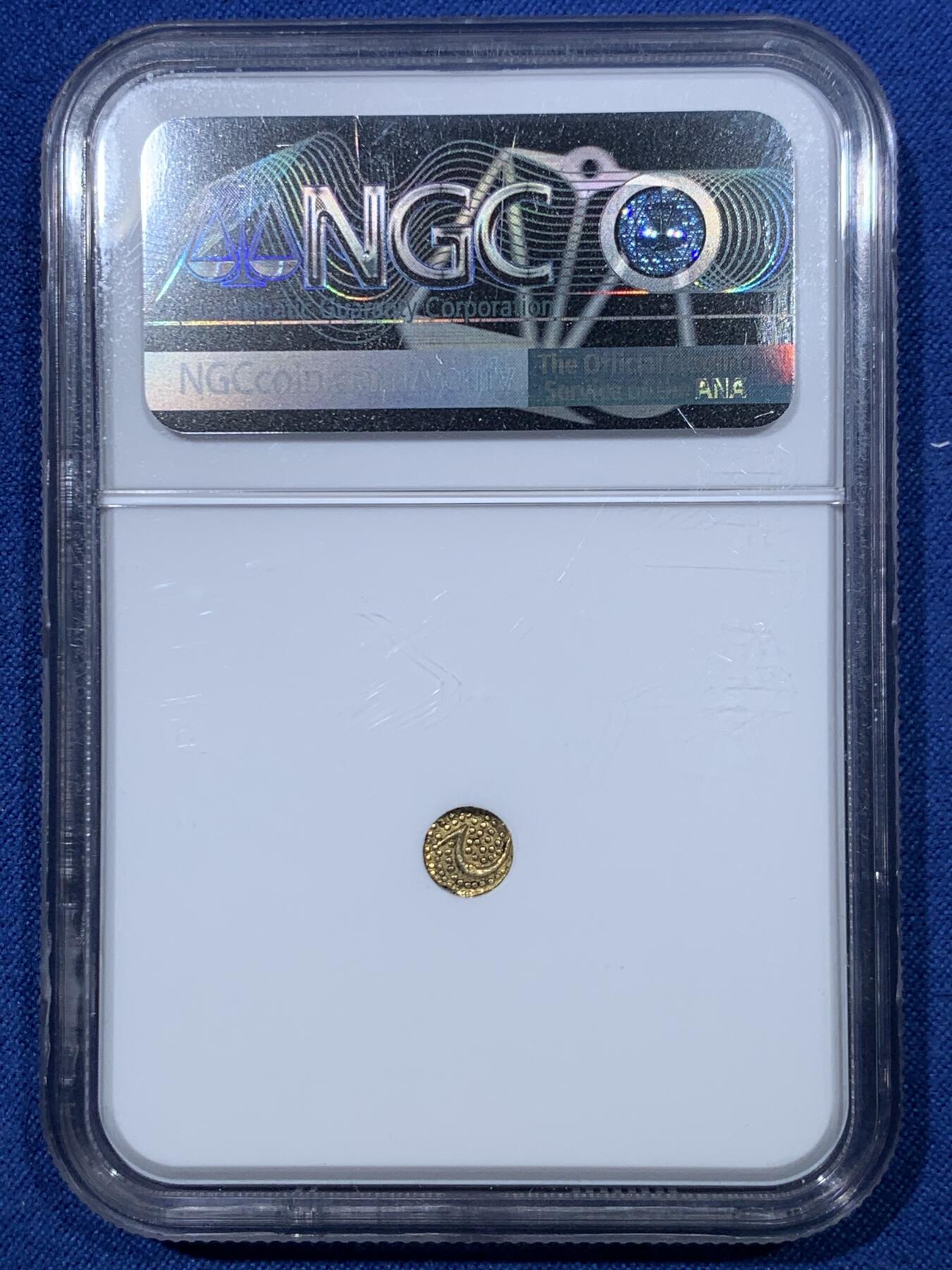 《竞宝斋》第476场 周日，周一 2场连拍 （全场包邮）欢迎送拍 NGC XF45 印度 1761-82年 法南 小金币