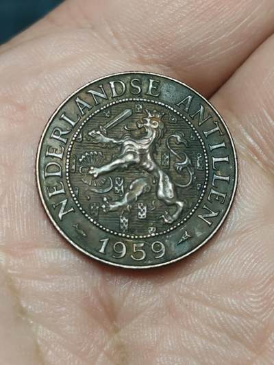 2026年第三十九场(总第二百零八场）外国好品散币场(免佣金) - 荷属安的列斯1959年2.5分(朱丽安娜女王时期，Fish–鱼标)