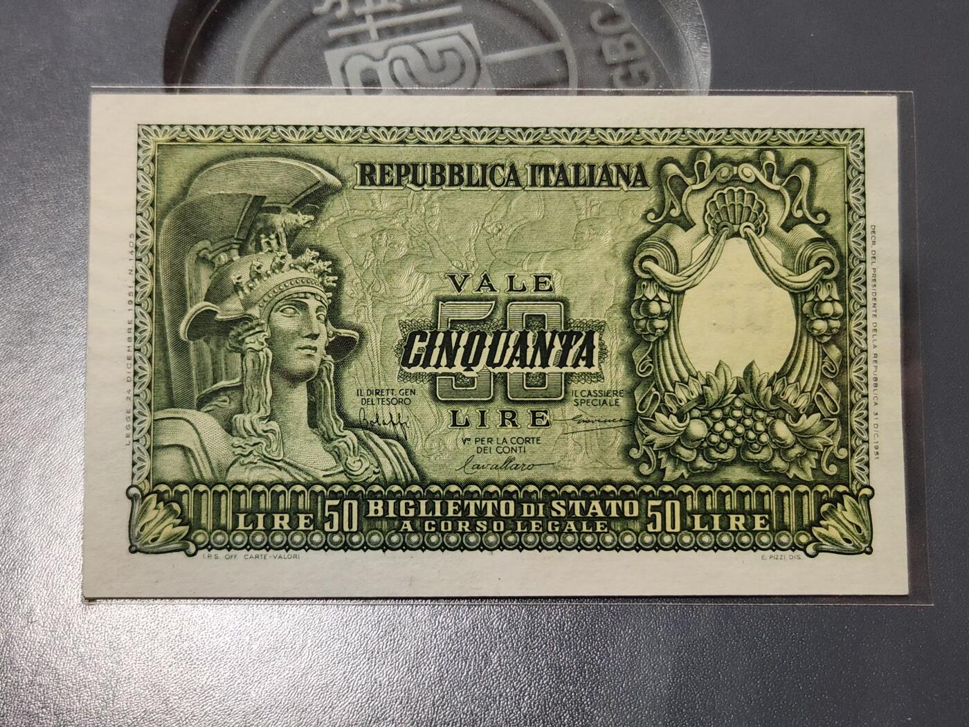 3月30号晚上8点 中外纸币自动截拍第49场 意大利50新品