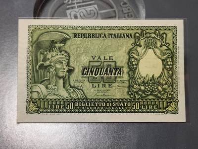 3月30号晚上8点 中外纸币自动截拍第49场 - 意大利50新品