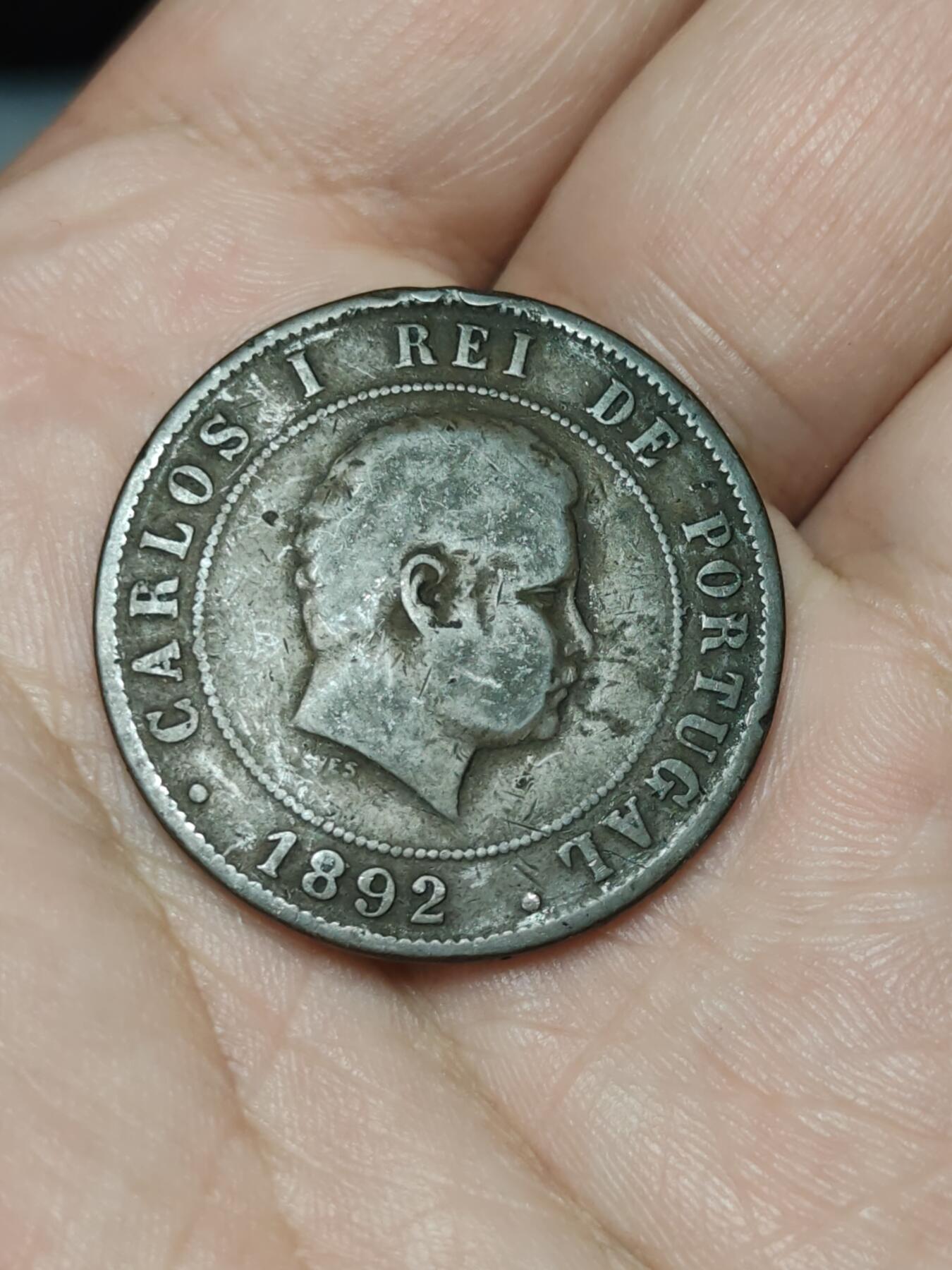 2026年第三十九场(总第二百零八场）外国好品散币场(免佣金) 葡萄牙王国1892年20瑞斯(卡洛斯一世时期)