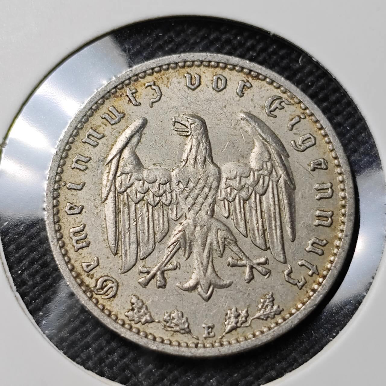 KK钱币收藏小铺  第412期 2月预留时间 周末发货 1934德国1马克 镍币