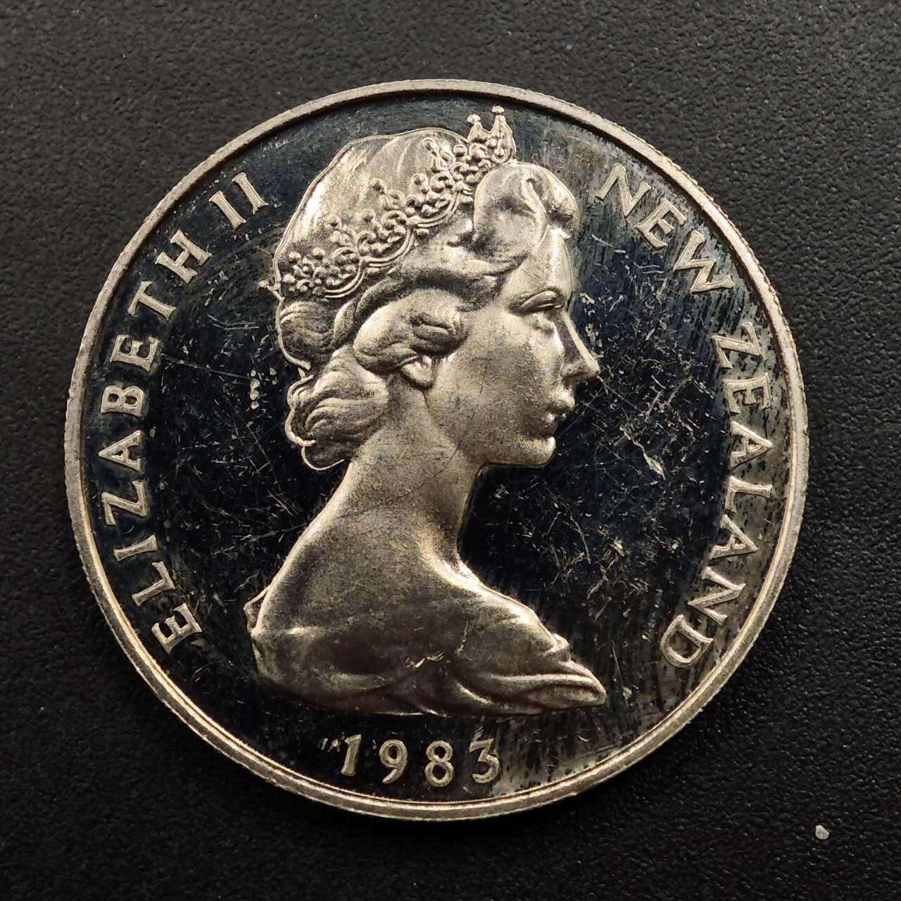 【淘币小摊】实时拍第八百八十六拍   散币场    每周一统一发货 新西兰1983年20分精制镍币