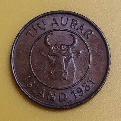 布加迪🐬～世界钱币(上海)🌾第 286 期 /  各国套币和散币 - 冰岛🇮🇸 1981年 10分