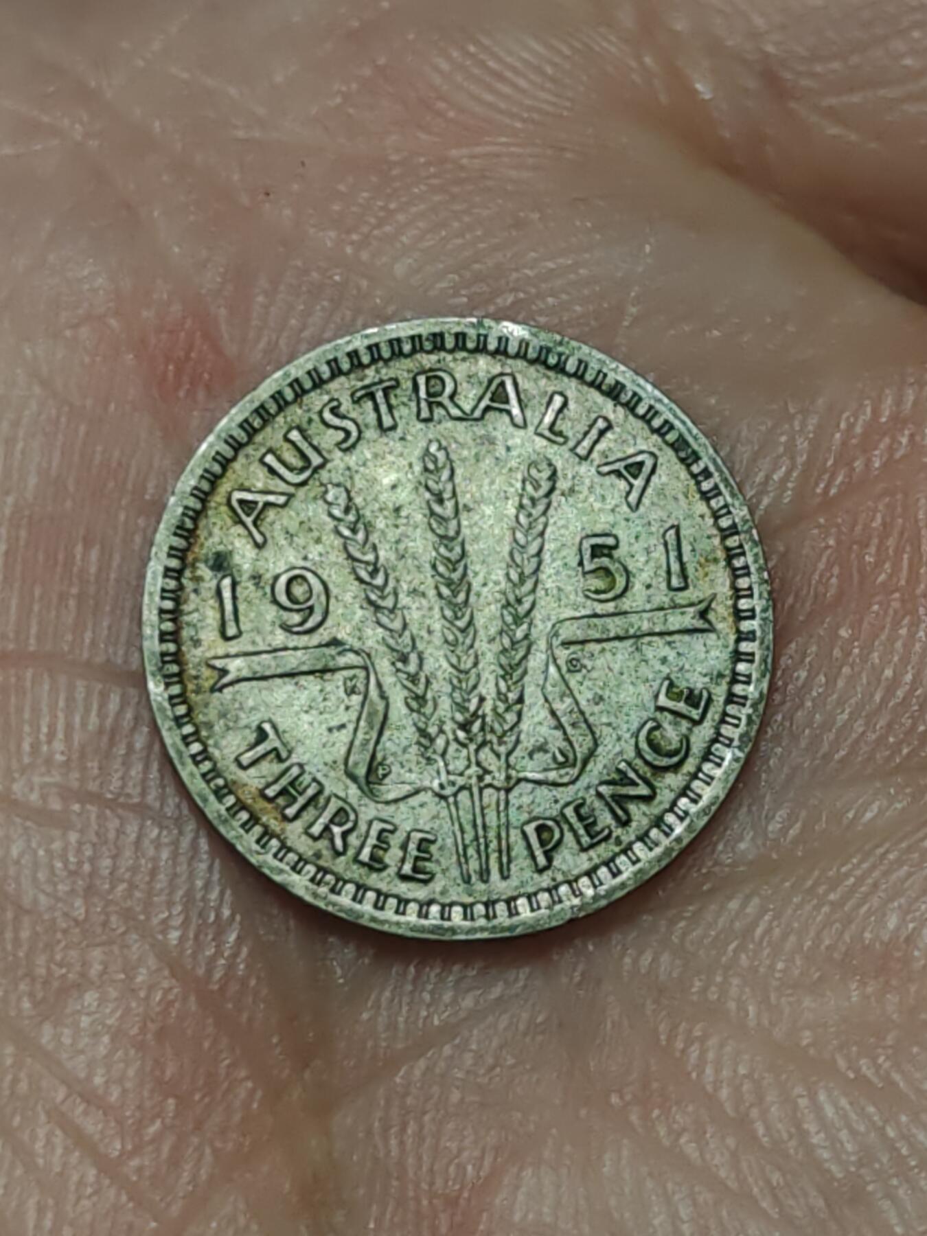 2026年第三十九场(总第二百零八场）外国好品散币场(免佣金) 澳大利亚🇦🇺1951年3便士(乔治六世第三版，500银)