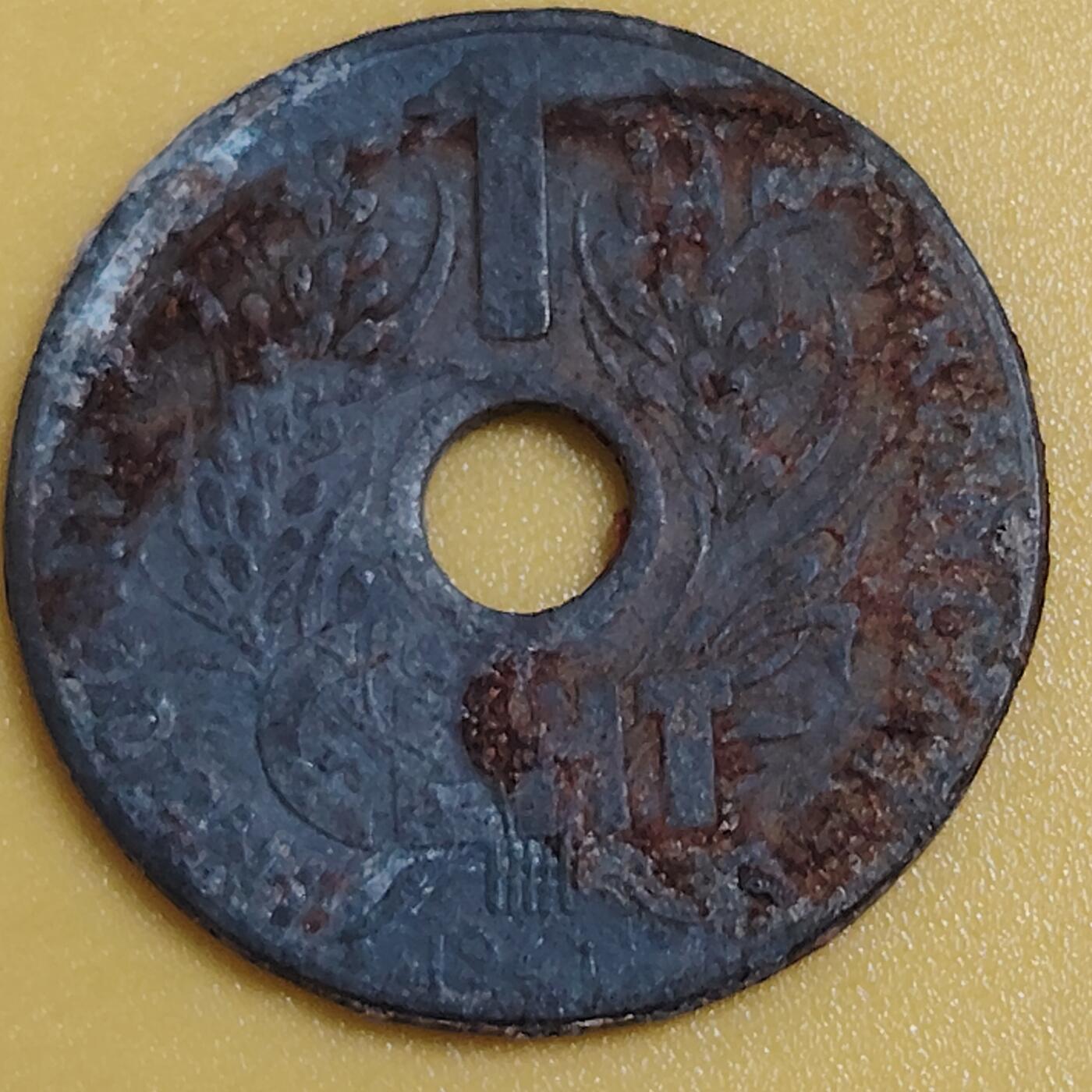 布加迪🐬～世界钱币(上海)🌾第 284 期 /  各国套币和散币 印支 1941年 1分