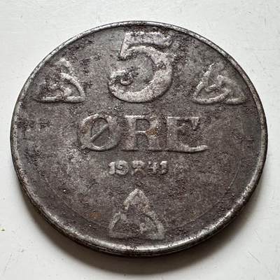 🌹外币初藏🌹🐯2026年第35场   每周二四六晚8️⃣点 接代拍 - 德占挪威1941年5欧尔 铁币