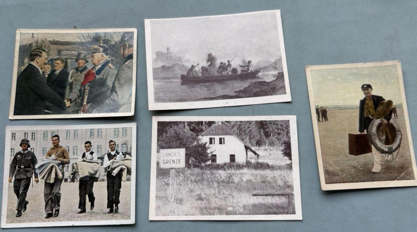 盛世勋华——号角文化勋章邮票专场拍卖第311期 德国1939宣传卡一组5枚，包括为德国而战，苏台德，国防军三个主题