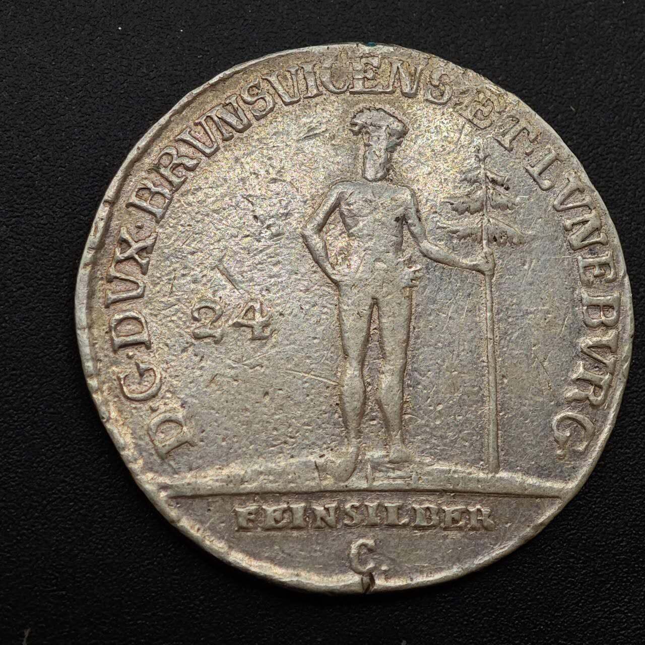 【淘币小摊】实时拍第八百八十五拍   小银币场    每周一统一发货 德国布伦瑞克1786年24格罗申野人银币