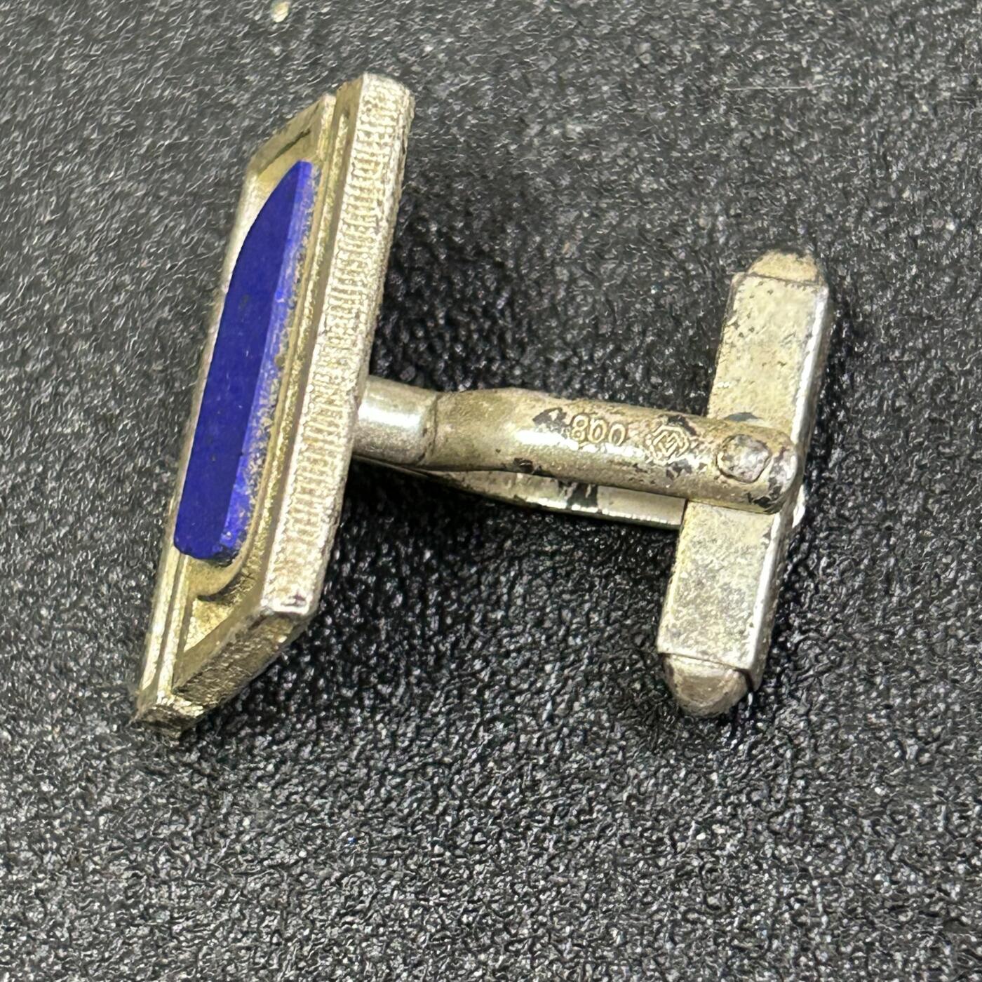 西秦中古拍卖第八十二期  海外回流纯银袖扣 有银标 重7.6克