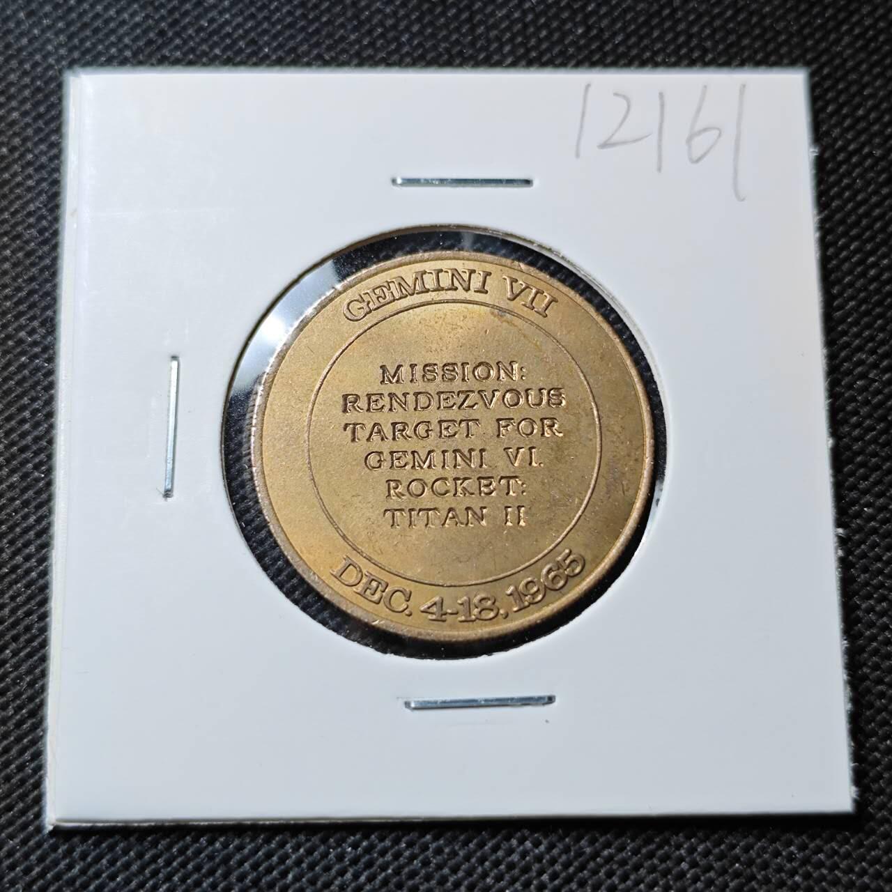 KK钱币收藏小铺  第412期 2月预留时间 周末发货  美国航天纪念铜章