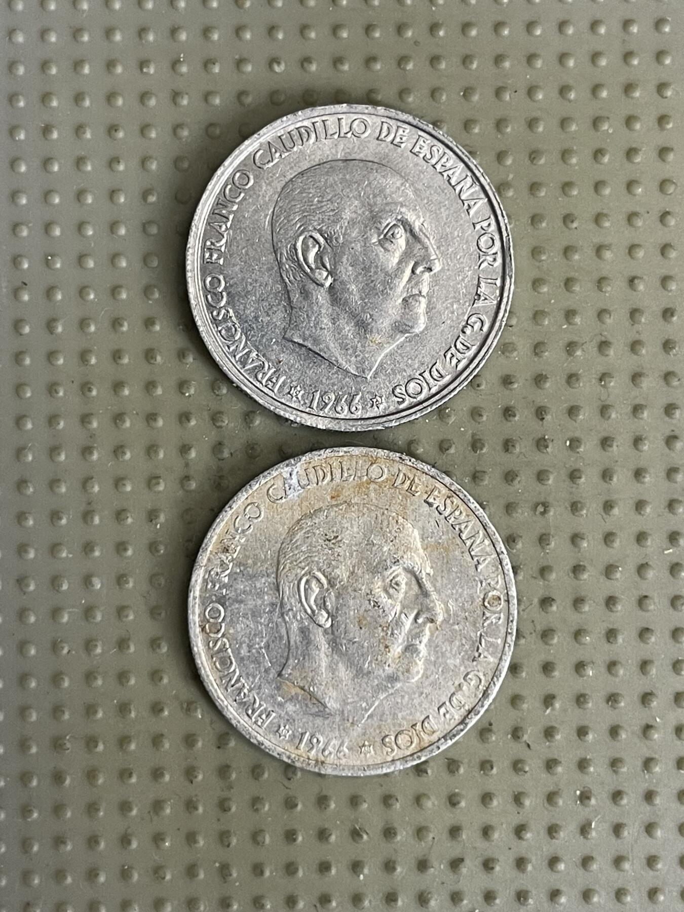 2026年第41场各国散币拍卖（总第191场） 西班牙1966年版50分2枚