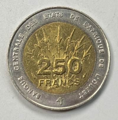 S&S Numismatic世界钱币-拍卖 第124期  - 西非共和国1993年250法郎双色币