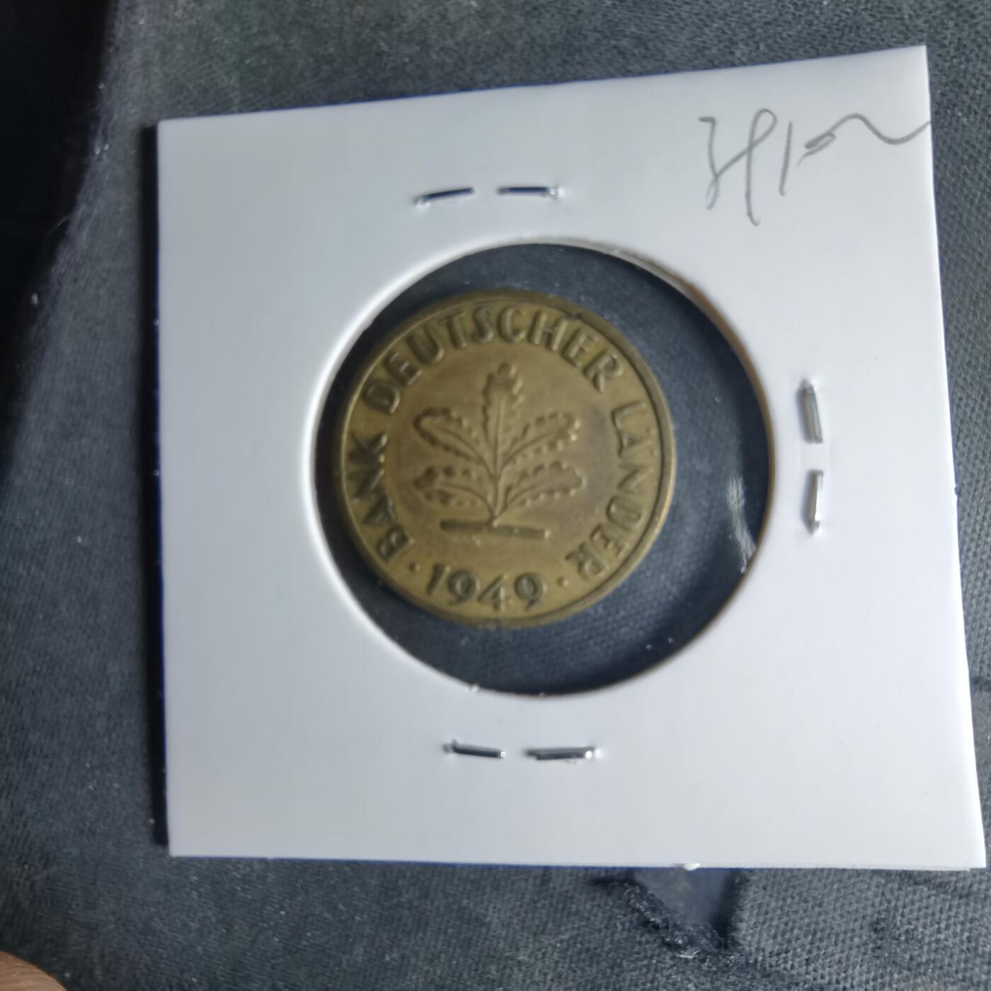 沼泽如烟--第1039场 德国1949年10芬尼银行版