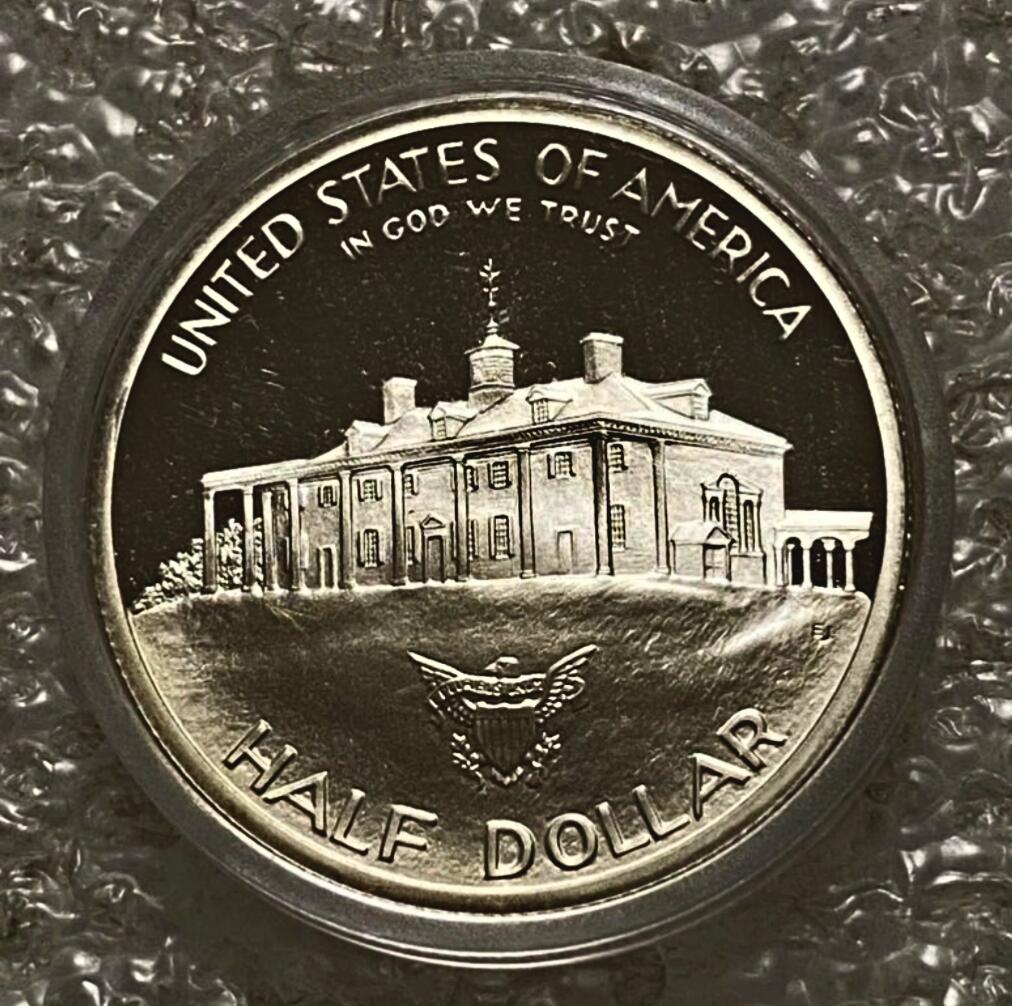 美国1982年半美元精制纪念银币.总统华盛顿诞辰250周年