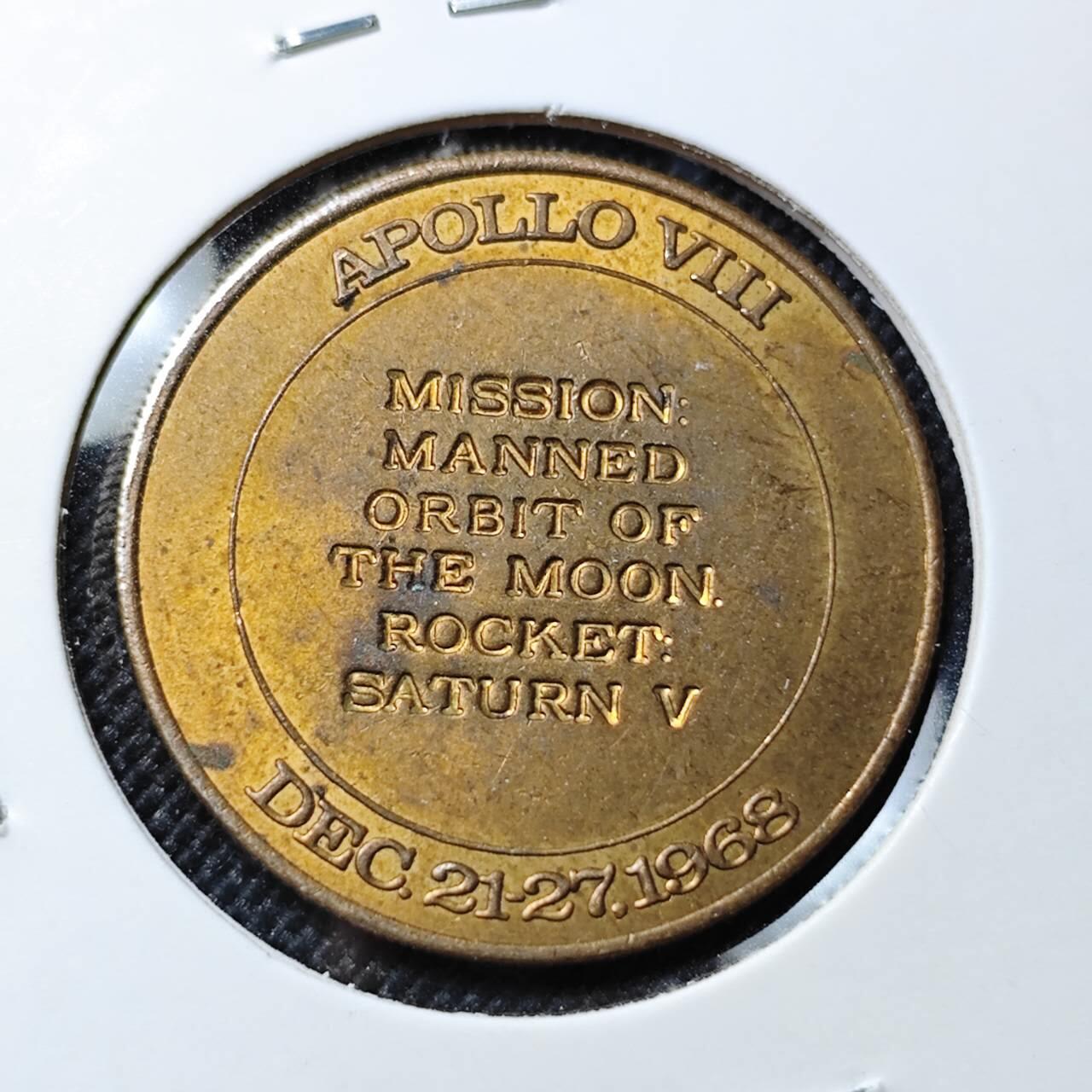 KK钱币收藏小铺  第412期 2月预留时间 周末发货  美国航天纪念铜章