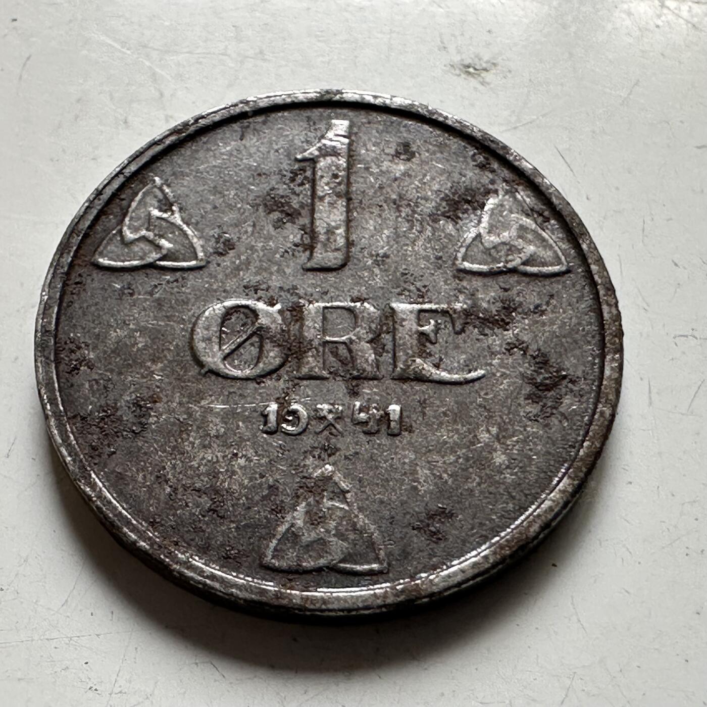 🌹外币初藏🌹🐯2026年第35场   每周二四六晚8️⃣点 接代拍 德占挪威1941年1欧尔 铁币