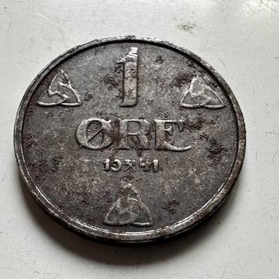 🌹外币初藏🌹🐯2026年第35场   每周二四六晚8️⃣点 接代拍 - 德占挪威1941年1欧尔 铁币