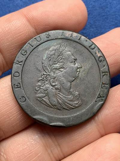 《竞宝斋》第476场 周日，周一 2场连拍 （全场包邮）欢迎送拍 - 英国1797年乔治三世车轮1便士铜币