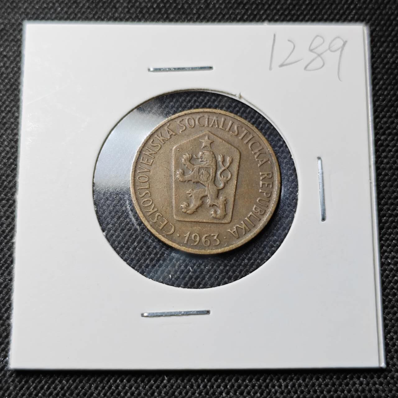 KK钱币收藏小铺  第412期 2月预留时间 周末发货 1963捷克斯洛伐克50赫勒