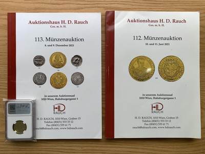 《竞宝斋》第476场 周日，周一 2场连拍 （全场包邮）欢迎送拍 - 两本一组 HD拍卖行第112届钱币拍卖会目录图册112+113 重1.7公斤