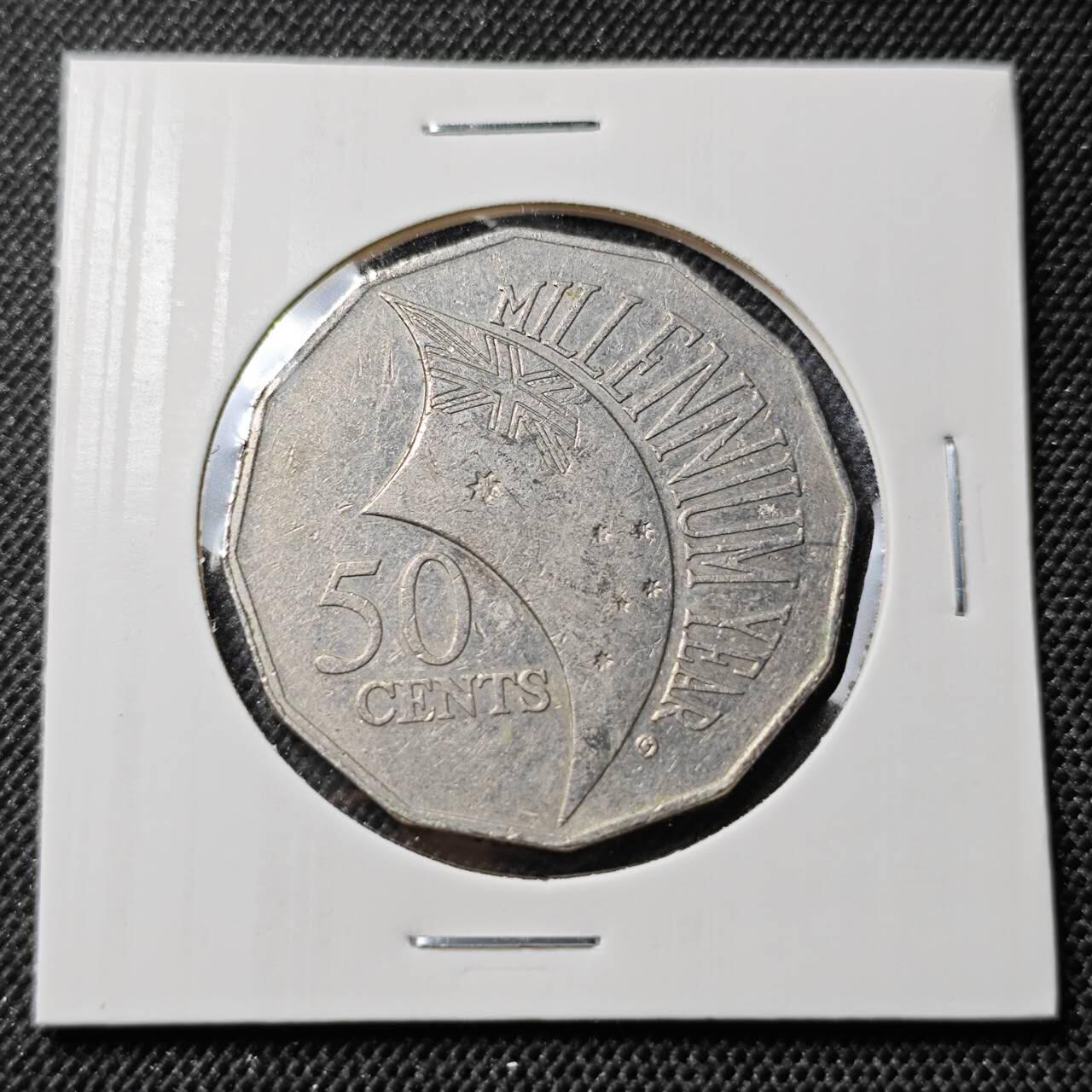 KK钱币收藏小铺  第412期 2月预留时间 周末发货 2000澳大利亚50分 纪念币