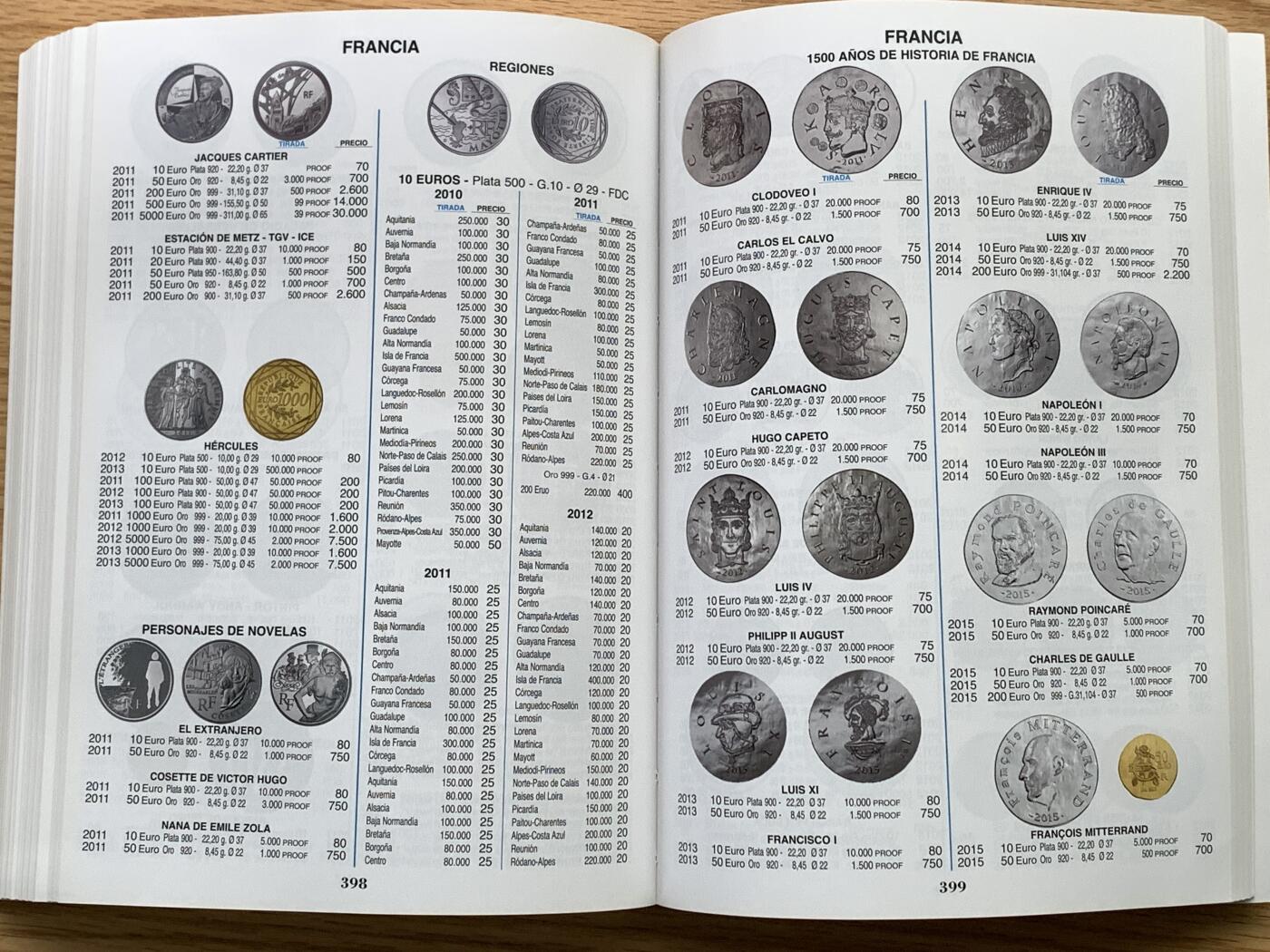 《竞宝斋》第476场 周日，周一 2场连拍 （全场包邮）欢迎送拍 西班牙 2022年 钱币目录 包含属地，本土，现代币，纸币。将近500页的厚度。值得拥有 后面广告页去除，重1公斤。