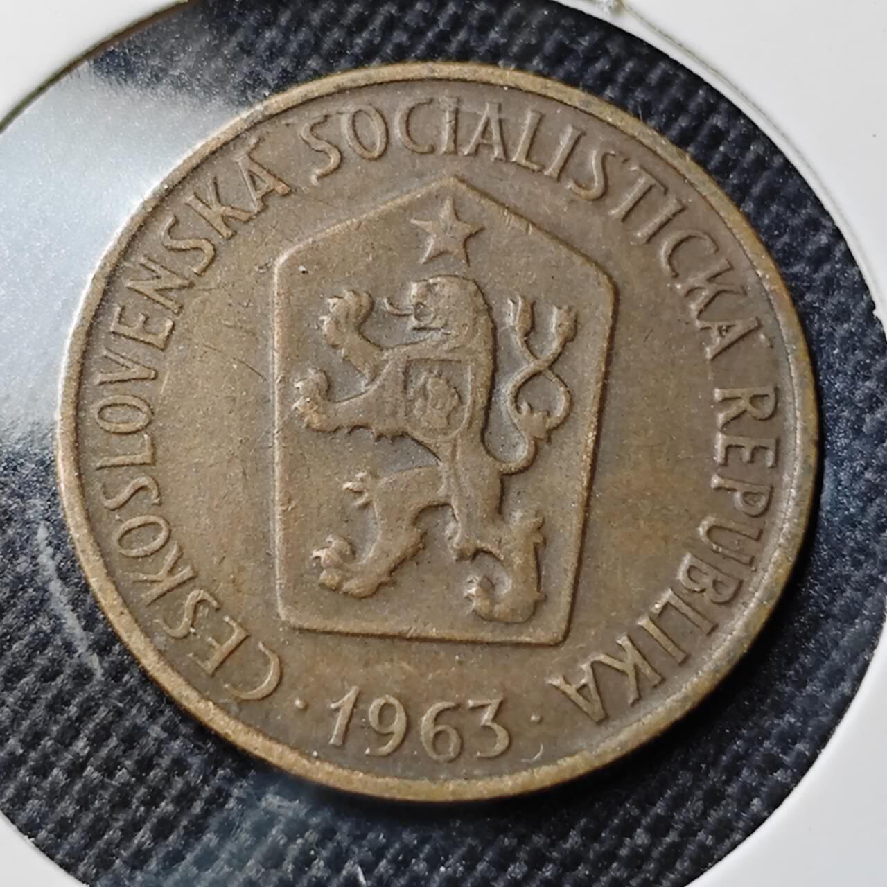 KK钱币收藏小铺  第412期 2月预留时间 周末发货 1963捷克斯洛伐克50赫勒
