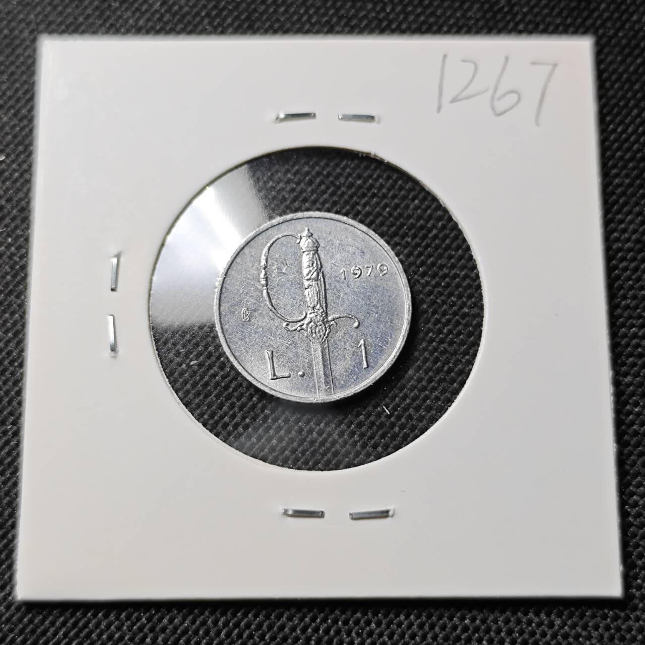 KK钱币收藏小铺  第412期 2月预留时间 周末发货 1979圣马力诺1里拉 