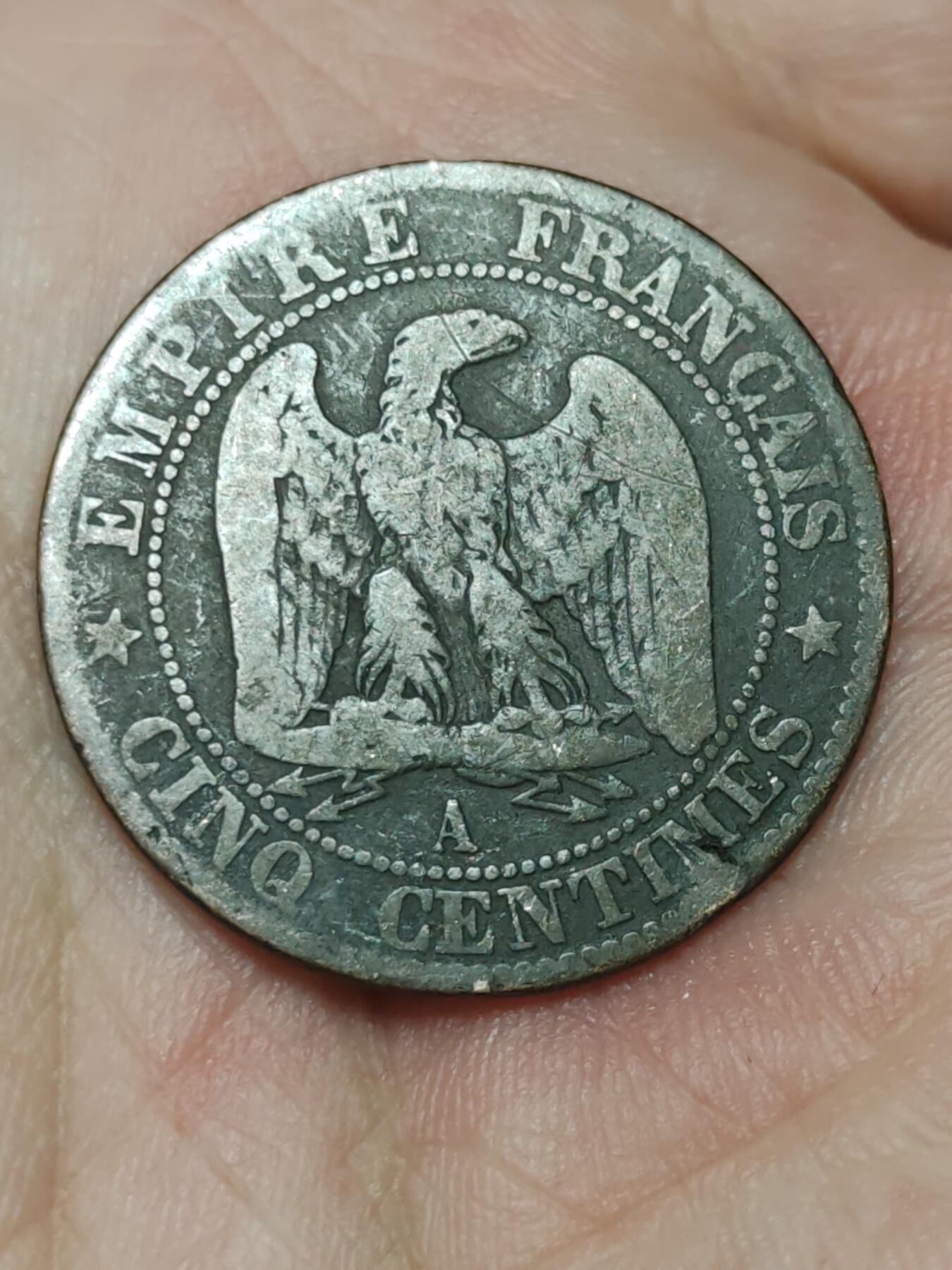 2026年第三十九场(总第二百零八场）外国好品散币场(免佣金) 法兰西第二帝国1953年5生丁(拿破仑三世第一版，A标巴黎造)