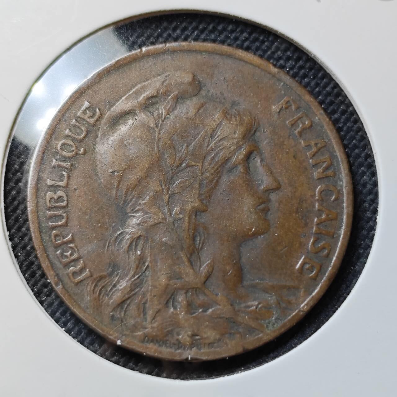 KK钱币收藏小铺  第412期 2月预留时间 周末发货 1909法国10分 