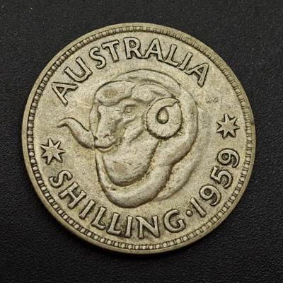 【淘币小摊】实时拍第八百八十五拍   小银币场    每周一统一发货 - 澳大利亚1959年绵羊1先令银币