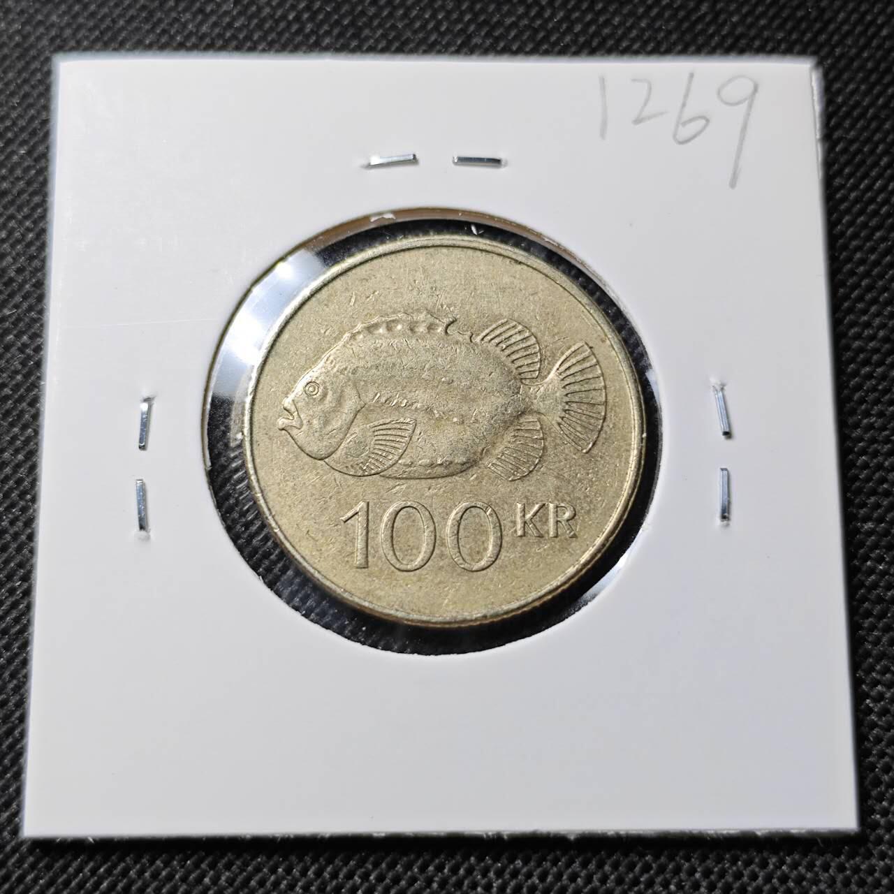 KK钱币收藏小铺  第412期 2月预留时间 周末发货 2004冰岛100克朗 