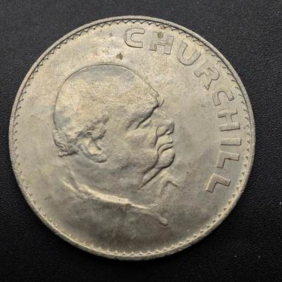 【淘币小摊】实时拍第八百八十六拍   散币场    每周一统一发货 - 英国1965年丘吉尔克朗纪念币