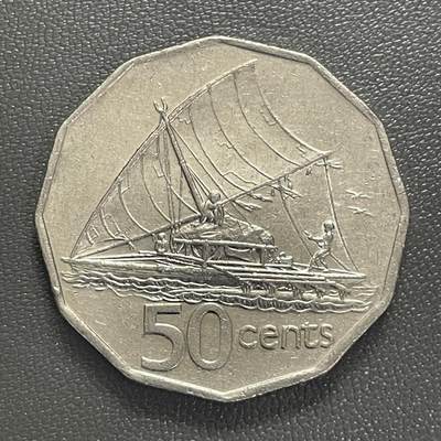 回流0406 - 斐济1992年50分 传统双体独木舟