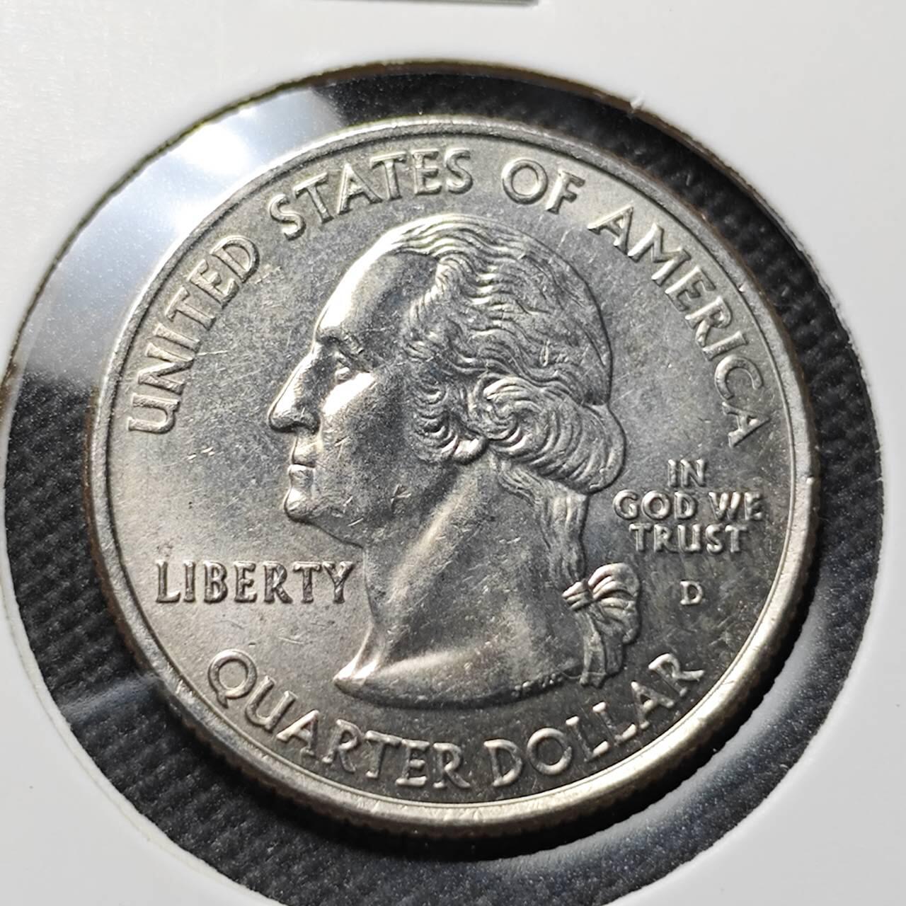 KK钱币收藏小铺  第414期 2月预留时间 周末发货 2005美国25分 纪念币