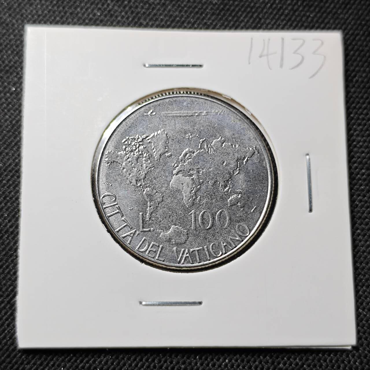 KK钱币收藏小铺  第414期 2月预留时间 周末发货 梵蒂冈100里拉 