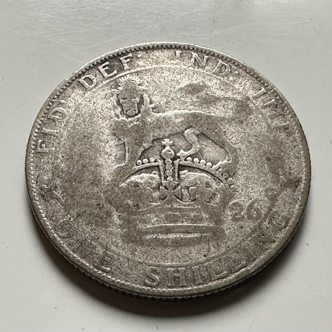 🌹外币初藏🌹🐯2026年第36场   每周二四六晚8️⃣点 接代拍 英国 1926年1先令银币 50%银-5.66g-23.5mm b