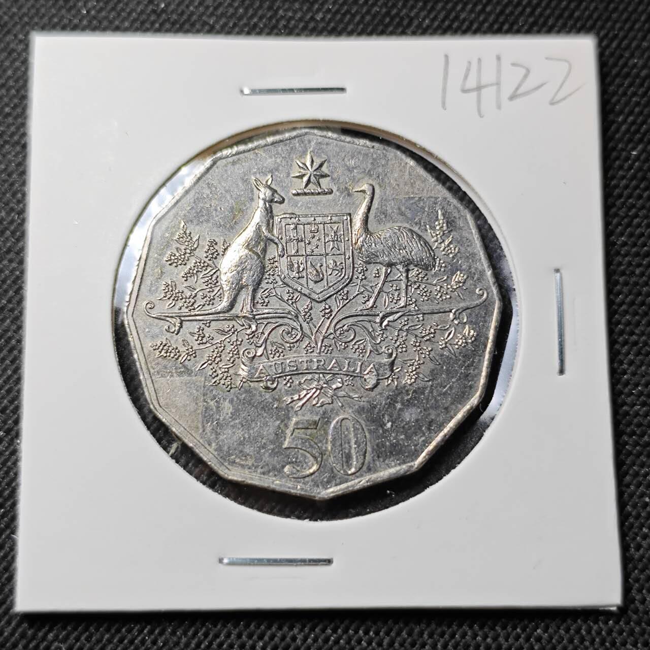 KK钱币收藏小铺  第414期 2月预留时间 周末发货 2001澳大利亚50分 纪念币