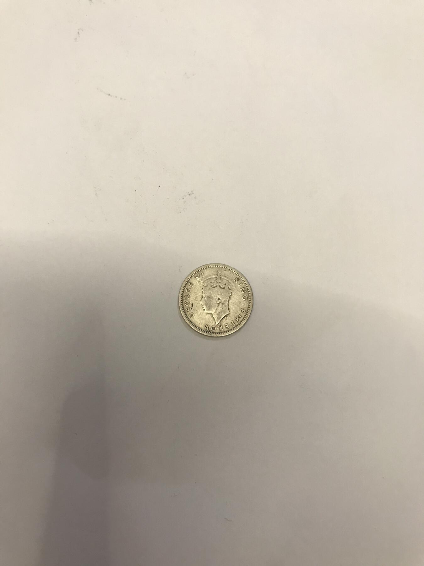 南罗得西亚1940年三便士小银币