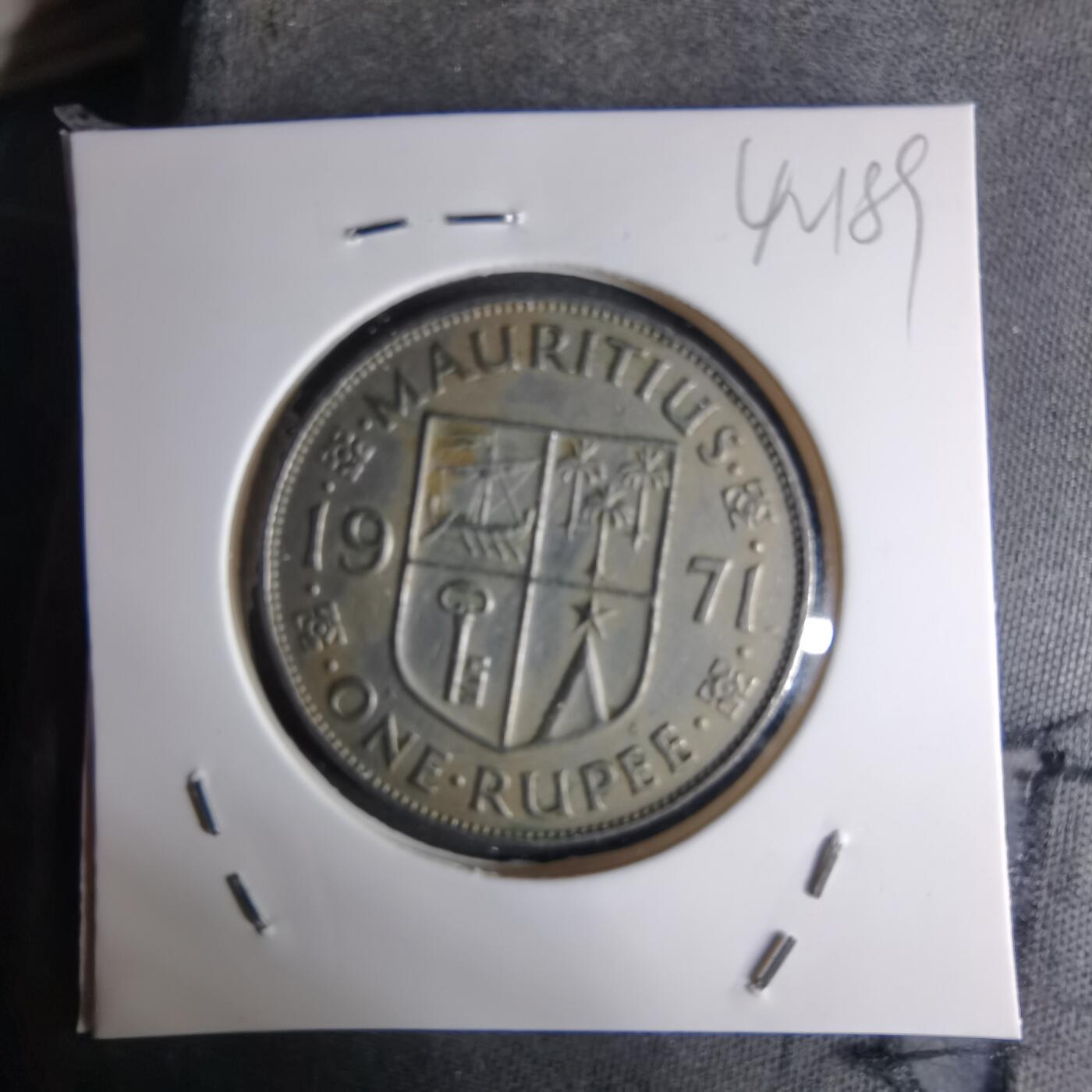 沼泽如烟--第1042场 毛里求斯1971年1卢比