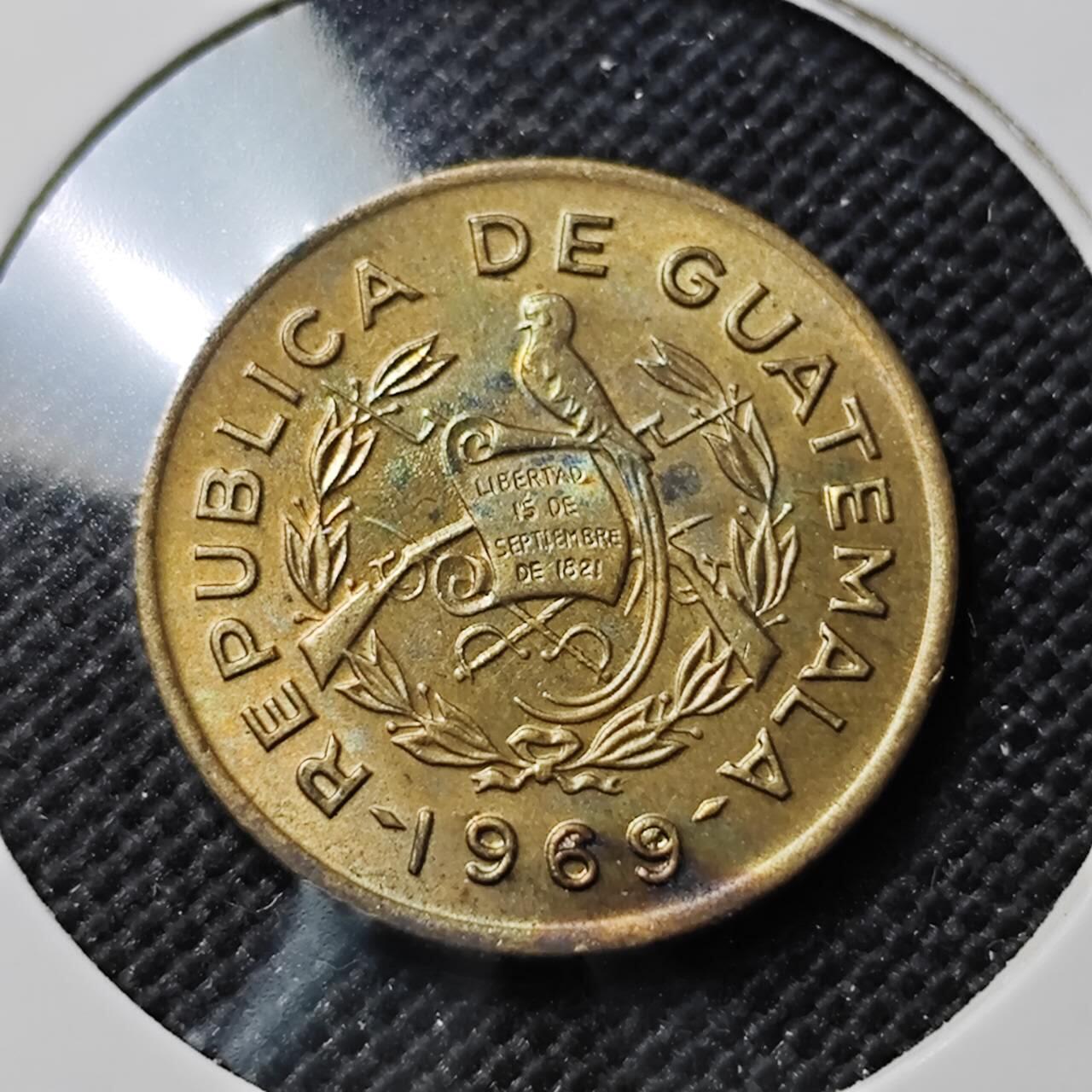 KK钱币收藏小铺  第414期 2月预留时间 周末发货  1969危地马拉1分铜币