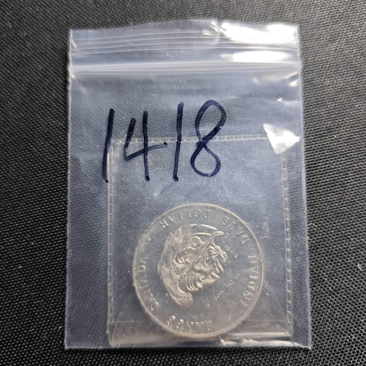 KK钱币收藏小铺  第414期 2月预留时间 周末发货  1977加拿大1元好品代币