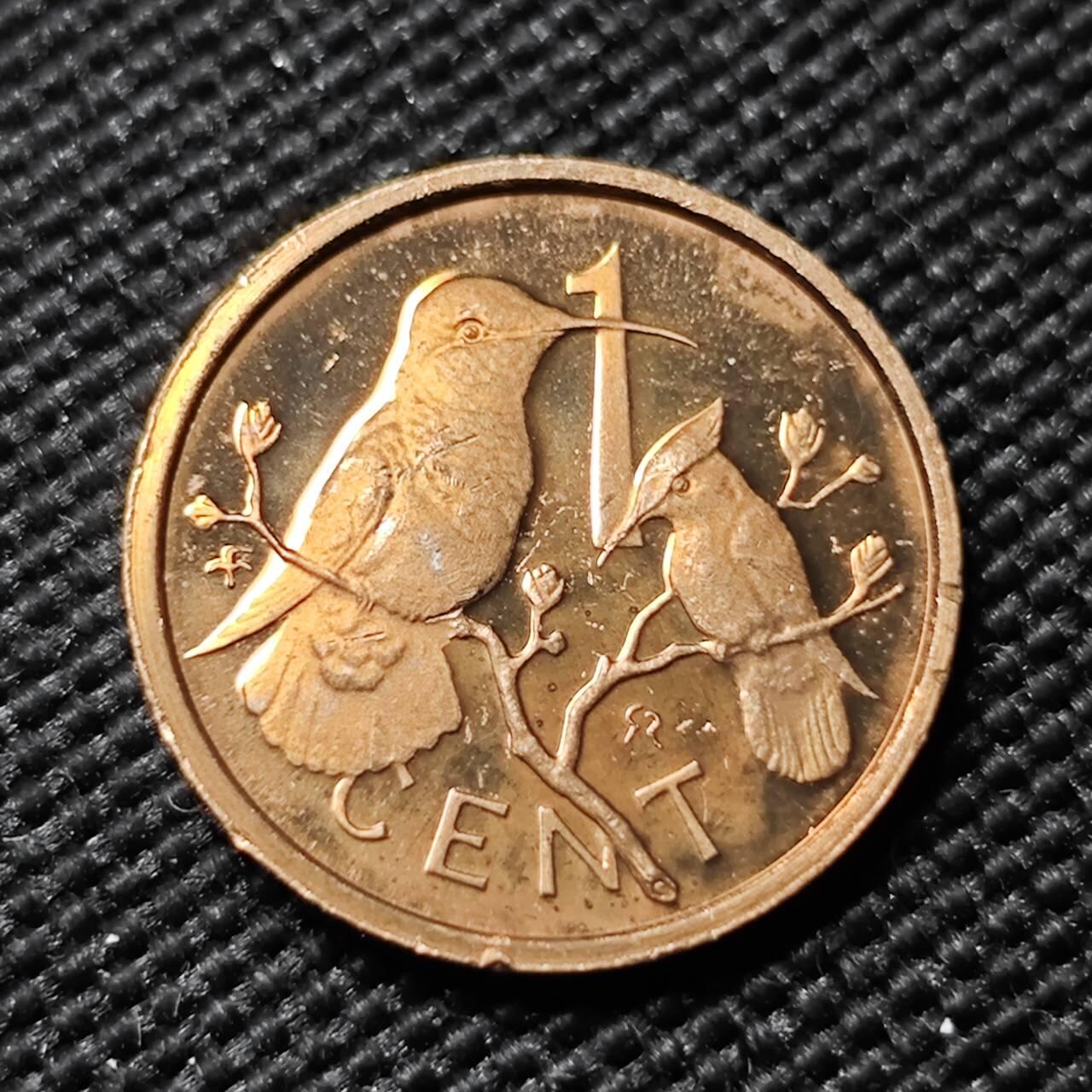 KK钱币收藏小铺  第414期 2月预留时间 周末发货 1973英属维尔京群岛1分精制币