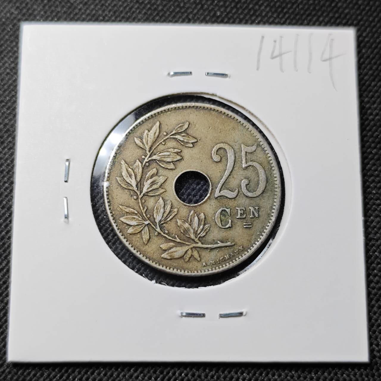 KK钱币收藏小铺  第414期 2月预留时间 周末发货  比利时25分