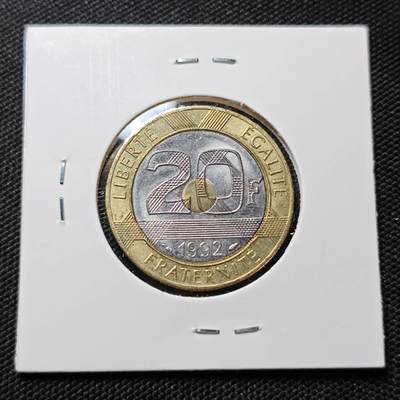 KK钱币收藏小铺  第415期 2月预留时间 周末发货 1992法国20法郎 