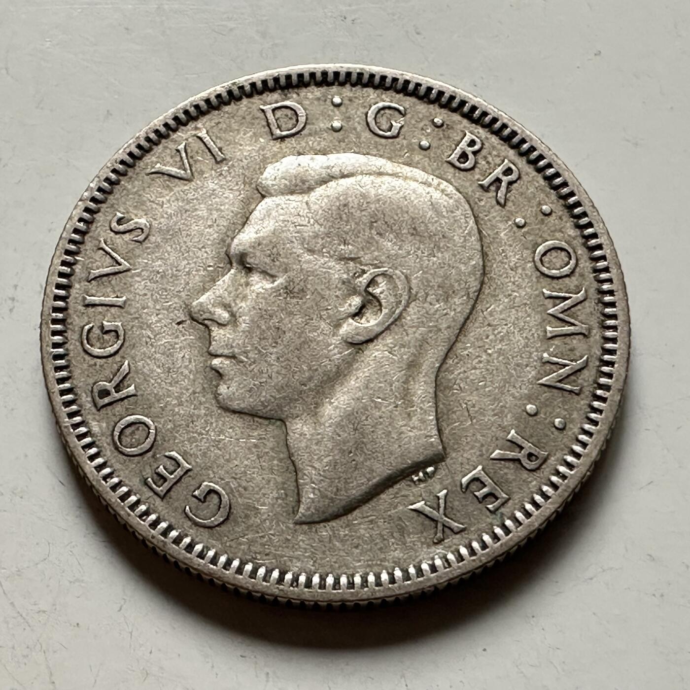 🌹外币初藏🌹🐯2026年第36场   每周二四六晚8️⃣点 接代拍 英国 1937年1先令银币 50%银-5.66g-23.5mm 